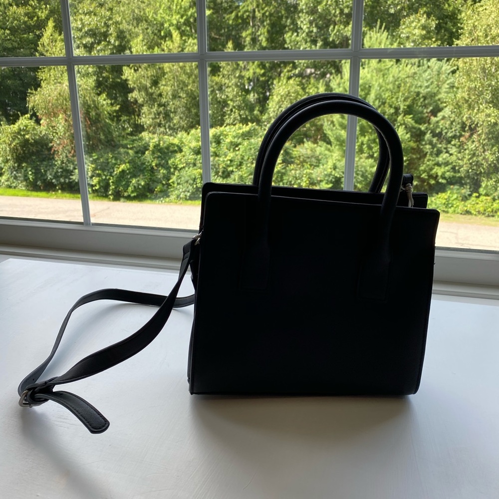 Black satchel bag